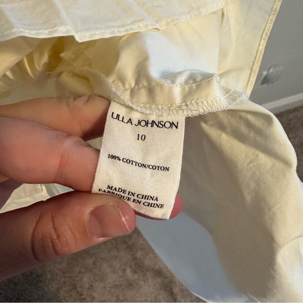Ulla Johnson Cream Ruffled Tiered Cotton Mini Dress 10 - Picture 10 of 11